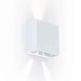 Φωτιστικό Τοίχου Gemini Beams 5104003032 IP54 Led 3000K 11x11x5,4cm Matt White Lutec