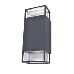 Φωτιστικό Τοίχου Ridge 5107101118 IP54 GU10 23,5x10,6x8,1cm Dark Grey Lutec