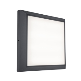 Φωτιστικό Τοίχου - Οροφής Helena 5102101118 IP54 Led 4000K 22x22x3,6cm Dark Grey Lutec