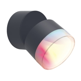 Φωτιστικό Τοίχου Dropsi 5010901118 IP44 Led 2700-6500K RGB Lutec Connect 11,5x9,4x9,4cm Dark Grey Lutec