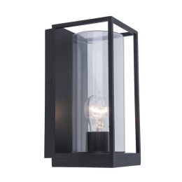 Φωτιστικό Τοίχου - Απλίκα Flair 5288803012 IP44 E27 26x13,9x12cm Matt Black Lutec