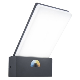 Φωτιστικό Τοίχου Pano 5289001118 IP54 Led 3000-5000K 19x14x4cm Dark Grey Lutec