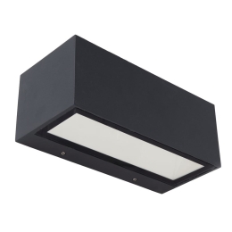 Φωτιστικό Τοίχου Gemini Square Medium 5189112118 IP54 Led 3000K 103x220x85 Dark Grey Lutec