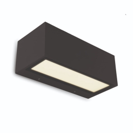 Φωτιστικό Τοίχου Gemini Square Medium 5189112012 IP54 Led 3000K 103x220x85 Matt Black Lutec