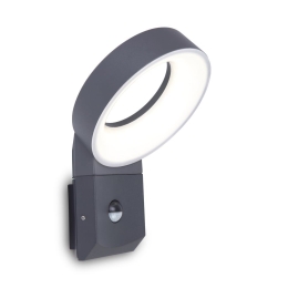 Φωτιστικό Τοίχου Meridian Small 5616304118 IP54 Led 3000K Με Αισθητήρα Κίνησης 26,6x17,7x18cm Dark Grey Lutec