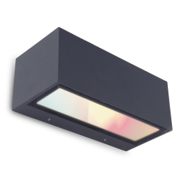 Φωτιστικό Τοίχου Gemini 5189120118 IP54 Led 2700-6500K RGB Lutec Connect 22x10,3x8,5cm Dark Grey Lutec
