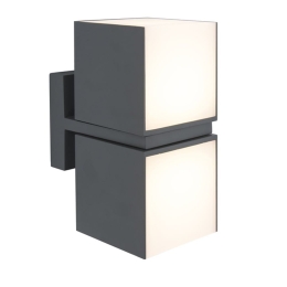 Φωτιστικό Τοίχου Cuba 5193801118 IP54 Led 3000K 21,3x14,7x10cm Dark Grey Lutec