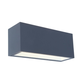 Φωτιστικό Τοίχου Gemini Square Large 5189104118 IP54 Led 4000K 10,8x12x30cm Dark Grey Lutec