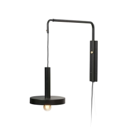 Φωτιστικό Τοίχου Επεκτεινόμενο Whizz 20167 E27 max 15W Black-Satin Gold Faro Barcelona