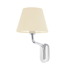 Φωτιστικό Τοίχου - Απλίκα Eterna 24005-11 E27 15W Chrome - Beige Faro Barcelona
