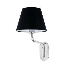 Φωτιστικό Τοίχου - Απλίκα Eterna 24005-12 E27 15W Chrome - Black Faro Barcelona