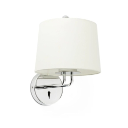 Φωτιστικό Τοίχου - Απλίκα Montreal 24031-02 E27 15W Shiny Chrome - Beige Faro Barcelona