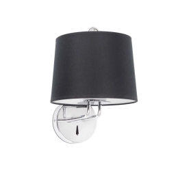 Φωτιστικό Τοίχου - Απλίκα Montreal 24031-03 E27 15W Shiny Chrome - Black Faro Barcelona