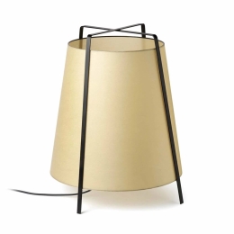 Επιτραπέζιο Φωτιστικό Akane G 28371 1xE27 20W Black-Beige Faro Barcelona Steel-Papyrus