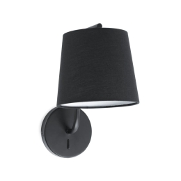 Φωτιστικό Τοίχου - Απλίκα Berni 29327 E27 15W Black Faro Barcelona