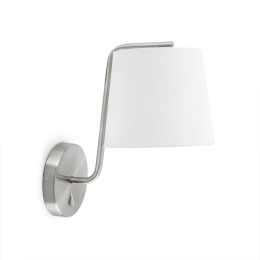 Φωτιστικό Τοίχου - Απλίκα Berni 29328 E27 15W Satin Nickel Faro Barcelona