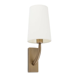 Φωτιστικό Τοίχου - Απλίκα Rem 29681-19 E27 max 15W Old Gold - White Faro Barcelona