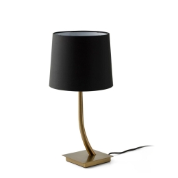 Επιτραπέζιο Φωτιστικό - Πορτατίφ Rem 29685-06 E27 max 15W Bronze - Black Faro Barcelona Αλουμίνιο,Textilene