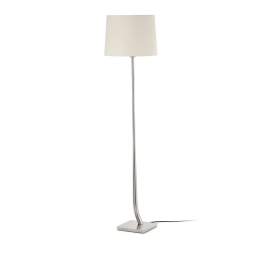 Φωτιστικό Δαπέδου Rem 29686-08 E27 max 15W Nickel - Beige Faro Barcelona