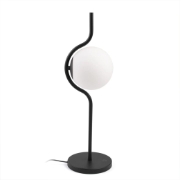 Επιτραπέζιο Φωτιστικό Le Vita Matt LED 6W 2700K 570Lm Black Faro Barcelona Μέταλλο,Γυαλί