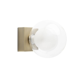 Φωτιστικό Μπάνιου - Απλίκα Perla G9 max 6W Old Gold Faro Barcelona Μέταλλο,Γυαλί