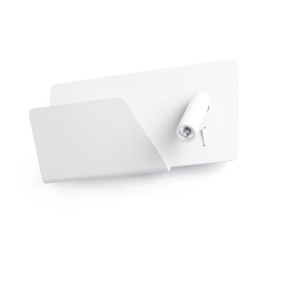 Φωτιστικό Τοίχου - Reader Left Suau 62124 High Power LED 3W 3000K 140Lm Με Θύρα USB White Faro Barcelona