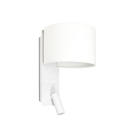 Φωτιστικό Τοίχου - Απλίκα Fold 64304 E27 max 15W Mε Reader 3W 3000K 200Lm White Faro Barcelona