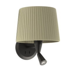 Φωτιστικό Τοίχου - Απλίκα Samba 64309-37 E27 Mε Reader 3W 3000K 280Lm Black -Green Faro Barcelona