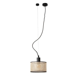 Φωτιστικό Οροφής Κρεμαστό Mambo 64314-47 ø21cm E27 max 15W Black Faro Barcelona