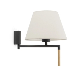 Φωτιστικό Τοίχου - Απλίκα Ron 64400-11 E27 max 15W Dark Grey - Beige Faro Barcelona