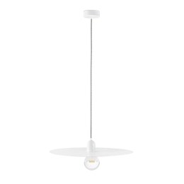 Φωτιστικό Οροφής Κρεμαστό Plat 68146 E27 max 15W White Faro Barcelona