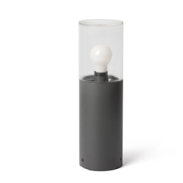 Φωτιστικό Δαπέδου Kila H40cm E27 Dark Grey-Transparent Faro Barcelona