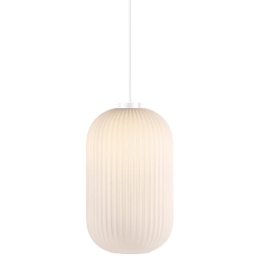 Φωτιστικό Οροφής Κρεμαστό Milford 20 46573001 E27 40W 20x33,5cm Opal White Nordlux