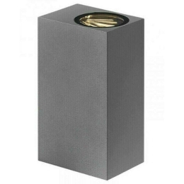 Φωτιστικό Τοίχου Asbol Kubi 2019071010 9,5x6,7x15cm Led 2x150Lm 6,5W 3000K IP44 Grey Nordlux Αλουμίνιο,Γυαλί