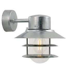 Φωτιστικό Τοίχου Blokhus Down 25051031 25x23cm 1xE27 60W IP54 Steel Nordlux Ατσάλι,Γυαλί