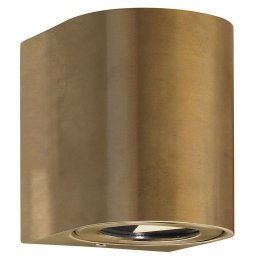 Φωτιστικό Τοίχου Canto 2 49701035 10x8,7x10,4cm Led 500Lm 2x6W 2700K IP44 Brass Nordlux Ορείχαλκος