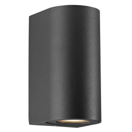 Φωτιστικό Τοίχου Canto Maxi 2 49721003 10x8,7x17cm 2xGU10 28W IP44 Black Nordlux Αλουμίνιο