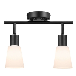 Φωτιστικό Τοίχου Cole 2 2112890003 28,5x17,6cm 2xE14 40W Black Nordlux Μέταλλο,Γυαλί