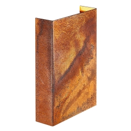 Φωτιστικό Τοίχου Fold 15 2019051038 10,5x21cm Led 2x200Lm 3,5W 3000K IP54 Corten Nordlux Metal, Plastic