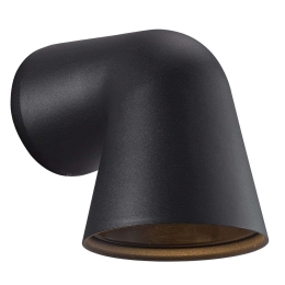 Φωτιστικό Τοίχου Front Single 46801003 17x15,6cm 1xGU10 28W IP44 Black Nordlux Αλουμίνιο,Γυαλί