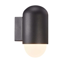 Φωτιστικό Τοίχου Heka 2118211003 13,8x21,6cm 1xE27 15W IP44 Black Nordlux Αλουμίνιο,Γυαλί