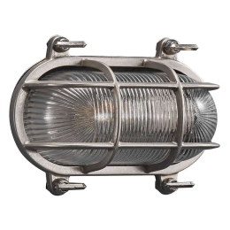 Φωτιστικό Τοίχου Helford 49031055 19x12,5cm 1xE27 12,5W IP64 Nickel Nordlux Brass,Glass