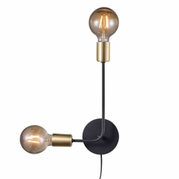 Φωτιστικό Τοίχου Josefine 48941003 31x44,5cm 2xE27 28W Black-Gold Nordlux Μέταλλο