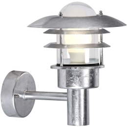 Φωτιστικό Τοίχου Lønstrup 22 71431031 22x26,5cm 1xE27 60W IP44 Steel Nordlux Ατσάλι,Γυαλί