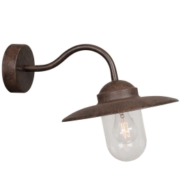 Φωτιστικό Τοίχου Luxembourg 22671009 42x11cm 1xE27 60W IP54 Rust Nordlux Ατσάλι,Γυαλί