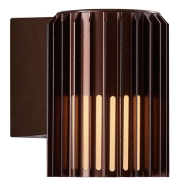 Φωτιστικό Τοίχου Matrix 2118011061 17,4x16,8cm 1xE27 15W IP54 Brass Nordlux Αλουμίνιο, Πλαστικό