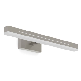Φωτιστικό Τοίχου Otis 40 2015401055 7,5x40cm Dimmable Led 1300Lm 14W 3000K IP44 Nickel Nordlux Αλουμίνιο, Πλαστικό