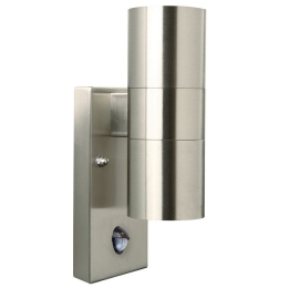 Φωτιστικό Τοίχου Με Αισθητήρα Tin Double 21279934 10,5x22cm 2xGU10 35W IP54 Steel Nordlux