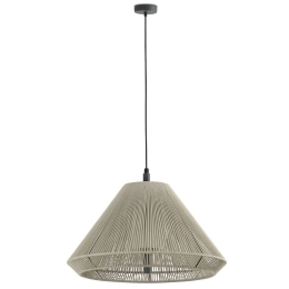 Φωτιστικό Οροφής Saigon Cone 71579C-09 Φ66,5x38cm 1xE27 15W Beige-Dark Grey Faro Barcelona