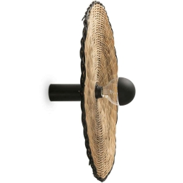 Φωτιστικό Τοίχου Costas 62174-69 Φ60x14cm 1xE27 15W Natural-Black Faro Barcelona